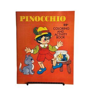 VTG 1988 Disney Pinocchio Coloring & Activity‎ Book Golden Collectible Fairytale